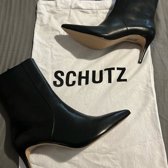 SCHUTZ Black Ankle Boots - Picture 1 of 7